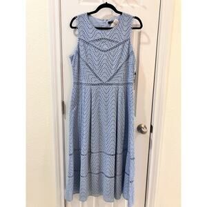 Tahari ASL Sabina Dress NWT Light Blue. Cottagecore Boho Hippy Summer Sz 14